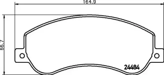 Bremsbelagsatz, Scheibenbremse HELLA 8DB 355 012-761 Bild Bremsbelagsatz, Scheibenbremse HELLA 8DB 355 012-761