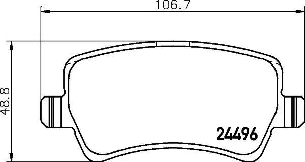 Bremsbelagsatz, Scheibenbremse HELLA 8DB 355 025-411