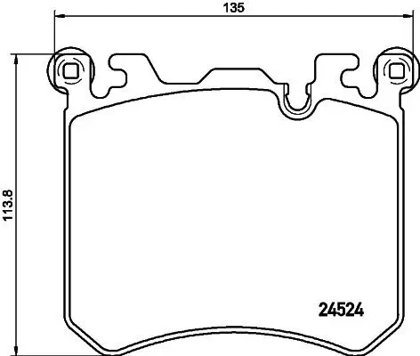 Bremsbelagsatz, Scheibenbremse HELLA 8DB 355 020-431 Bild Bremsbelagsatz, Scheibenbremse HELLA 8DB 355 020-431