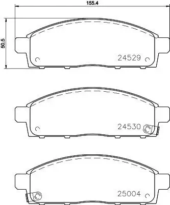 Bremsbelagsatz, Scheibenbremse HELLA 8DB 355 013-221 Bild Bremsbelagsatz, Scheibenbremse HELLA 8DB 355 013-221