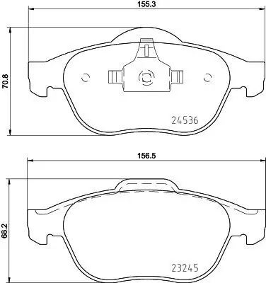 Bremsbelagsatz, Scheibenbremse HELLA 8DB 355 013-241 Bild Bremsbelagsatz, Scheibenbremse HELLA 8DB 355 013-241