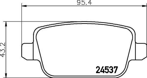 Bremsbelagsatz, Scheibenbremse HELLA 8DB 355 025-361 Bild Bremsbelagsatz, Scheibenbremse HELLA 8DB 355 025-361