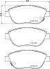 Bremsbelagsatz, Scheibenbremse HELLA 8DB 355 020-881 Bild Bremsbelagsatz, Scheibenbremse HELLA 8DB 355 020-881