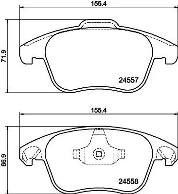 Bremsbelagsatz, Scheibenbremse HELLA 8DB 355 013-351