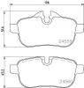 Bremsbelagsatz, Scheibenbremse HELLA 8DB 355 014-621 Bild Bremsbelagsatz, Scheibenbremse HELLA 8DB 355 014-621