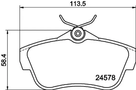 Bremsbelagsatz, Scheibenbremse HELLA 8DB 355 013-421 Bild Bremsbelagsatz, Scheibenbremse HELLA 8DB 355 013-421