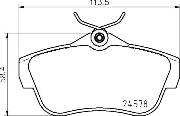 Bremsbelagsatz, Scheibenbremse HELLA 8DB 355 031-661