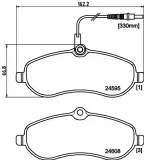 Bremsbelagsatz, Scheibenbremse HELLA 8DB 355 013-411