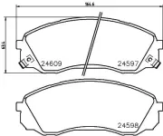 Bremsbelagsatz, Scheibenbremse HELLA 8DB 355 013-541