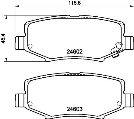 Bremsbelagsatz, Scheibenbremse HELLA 8DB 355 014-381