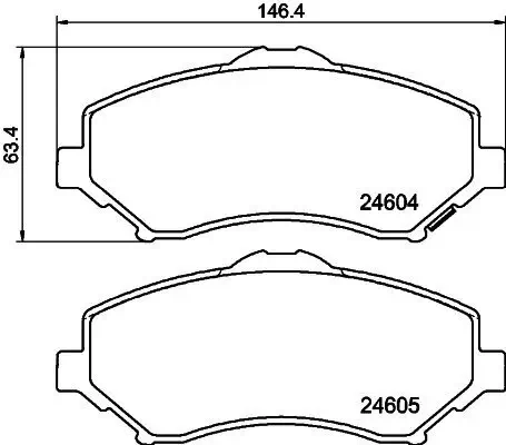 Bremsbelagsatz, Scheibenbremse HELLA 8DB 355 014-321