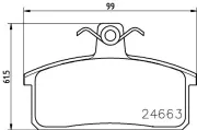 Bremsbelagsatz, Scheibenbremse HELLA 8DB 355 013-451