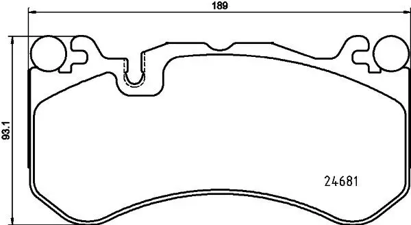 Bremsbelagsatz, Scheibenbremse HELLA 8DB 355 036-461