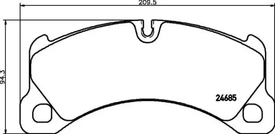 Bremsbelagsatz, Scheibenbremse HELLA 8DB 355 015-131 Bild Bremsbelagsatz, Scheibenbremse HELLA 8DB 355 015-131