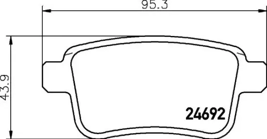 Bremsbelagsatz, Scheibenbremse HELLA 8DB 355 020-641 Bild Bremsbelagsatz, Scheibenbremse HELLA 8DB 355 020-641