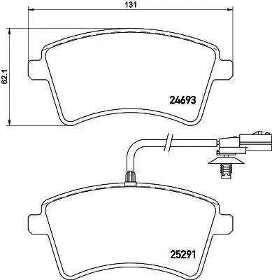Bremsbelagsatz, Scheibenbremse HELLA 8DB 355 016-241 Bild Bremsbelagsatz, Scheibenbremse HELLA 8DB 355 016-241