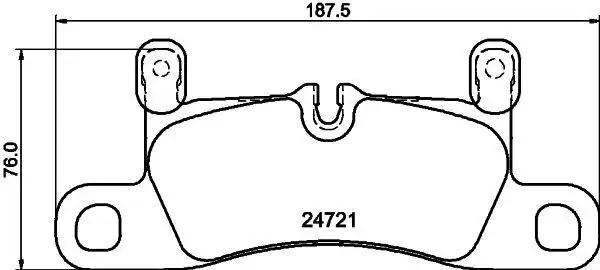 Bremsbelagsatz, Scheibenbremse HELLA 8DB 355 015-121