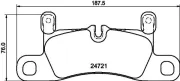 Bremsbelagsatz, Scheibenbremse HELLA 8DB 355 015-121