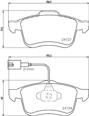 Bremsbelagsatz, Scheibenbremse HELLA 8DB 355 024-691