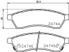 Bremsbelagsatz, Scheibenbremse Hinterachse HELLA 8DB 355 014-491 Bild Bremsbelagsatz, Scheibenbremse Hinterachse HELLA 8DB 355 014-491