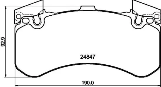 Bremsbelagsatz, Scheibenbremse HELLA 8DB 355 015-991 Bild Bremsbelagsatz, Scheibenbremse HELLA 8DB 355 015-991