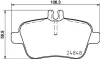 Bremsbelagsatz, Scheibenbremse Hinterachse HELLA 8DB 355 019-641 Bild Bremsbelagsatz, Scheibenbremse Hinterachse HELLA 8DB 355 019-641