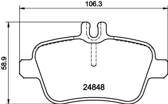 Bremsbelagsatz, Scheibenbremse HELLA 8DB 355 021-791 Bild Bremsbelagsatz, Scheibenbremse HELLA 8DB 355 021-791