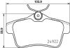 Bremsbelagsatz, Scheibenbremse HELLA 8DB 355 031-811 Bild Bremsbelagsatz, Scheibenbremse HELLA 8DB 355 031-811