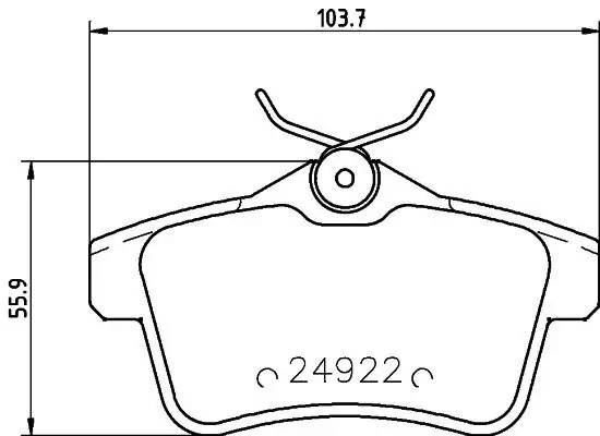 Bremsbelagsatz, Scheibenbremse HELLA 8DB 355 014-531