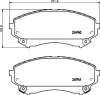 Bremsbelagsatz, Scheibenbremse HELLA 8DB 355 015-141 Bild Bremsbelagsatz, Scheibenbremse HELLA 8DB 355 015-141