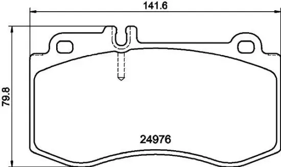 Bremsbelagsatz, Scheibenbremse HELLA 8DB 355 014-821 Bild Bremsbelagsatz, Scheibenbremse HELLA 8DB 355 014-821