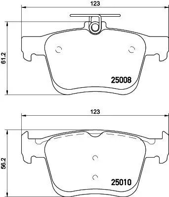 Bremsbelagsatz, Scheibenbremse HELLA 8DB 355 020-271 Bild Bremsbelagsatz, Scheibenbremse HELLA 8DB 355 020-271