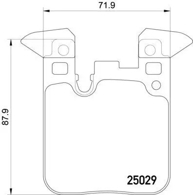 Bremsbelagsatz, Scheibenbremse Hinterachse HELLA 8DB 355 021-611 Bild Bremsbelagsatz, Scheibenbremse Hinterachse HELLA 8DB 355 021-611