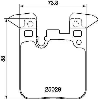 Bremsbelagsatz, Scheibenbremse Hinterachse HELLA 8DB 355 021-341 Bild Bremsbelagsatz, Scheibenbremse Hinterachse HELLA 8DB 355 021-341