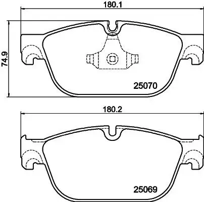 Bremsbelagsatz, Scheibenbremse HELLA 8DB 355 021-141