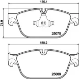 Bremsbelagsatz, Scheibenbremse HELLA 8DB 355 021-141