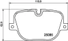 Bremsbelagsatz, Scheibenbremse Hinterachse HELLA 8DB 355 015-451 Bild Bremsbelagsatz, Scheibenbremse Hinterachse HELLA 8DB 355 015-451