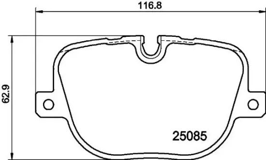 Bremsbelagsatz, Scheibenbremse Hinterachse HELLA 8DB 355 015-451 Bild Bremsbelagsatz, Scheibenbremse Hinterachse HELLA 8DB 355 015-451