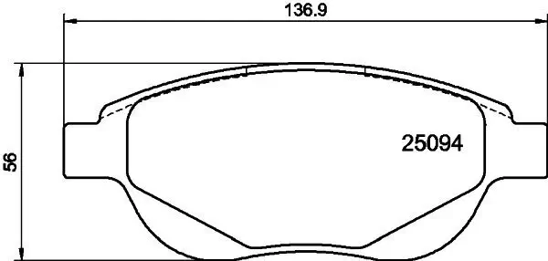 Bremsbelagsatz, Scheibenbremse HELLA 8DB 355 015-381 Bild Bremsbelagsatz, Scheibenbremse HELLA 8DB 355 015-381