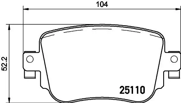 Bremsbelagsatz, Scheibenbremse HELLA 8DB 355 021-291