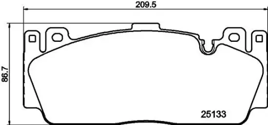 Bremsbelagsatz, Scheibenbremse Vorderachse HELLA 8DB 355 019-991 Bild Bremsbelagsatz, Scheibenbremse Vorderachse HELLA 8DB 355 019-991