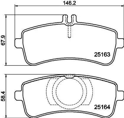 Bremsbelagsatz, Scheibenbremse HELLA 8DB 355 021-371 Bild Bremsbelagsatz, Scheibenbremse HELLA 8DB 355 021-371