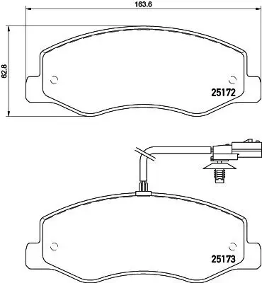 Bremsbelagsatz, Scheibenbremse HELLA 8DB 355 015-311