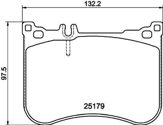 Bremsbelagsatz, Scheibenbremse Vorderachse HELLA 8DB 355 021-211 Bild Bremsbelagsatz, Scheibenbremse Vorderachse HELLA 8DB 355 021-211