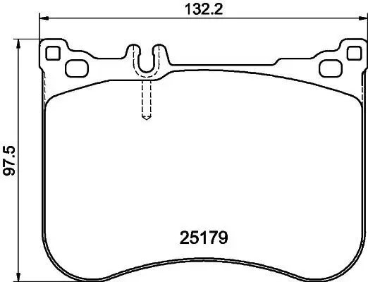 Bremsbelagsatz, Scheibenbremse Vorderachse HELLA 8DB 355 020-581 Bild Bremsbelagsatz, Scheibenbremse Vorderachse HELLA 8DB 355 020-581