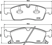 Bremsbelagsatz, Scheibenbremse Vorderachse HELLA 8DB 355 039-961