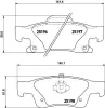 Bremsbelagsatz, Scheibenbremse Hinterachse HELLA 8DB 355 020-351 Bild Bremsbelagsatz, Scheibenbremse Hinterachse HELLA 8DB 355 020-351