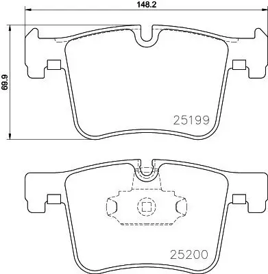 Bremsbelagsatz, Scheibenbremse HELLA 8DB 355 015-781 Bild Bremsbelagsatz, Scheibenbremse HELLA 8DB 355 015-781