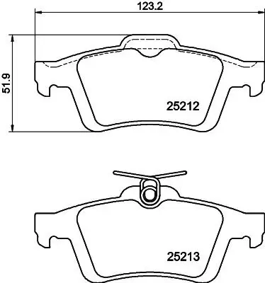 Bremsbelagsatz, Scheibenbremse HELLA 8DB 355 015-761