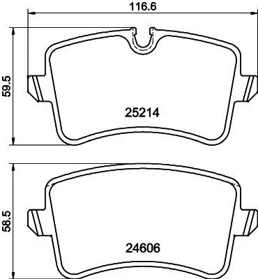 Bremsbelagsatz, Scheibenbremse HELLA 8DB 355 025-311 Bild Bremsbelagsatz, Scheibenbremse HELLA 8DB 355 025-311